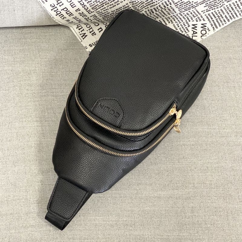 Custom Guangzhou Luggage Cross-Border Backpack Men's Top Layer Soft Leather Crossbody Bag Men's Sports Bag Single Shoulder Chest Bag Men's Bag