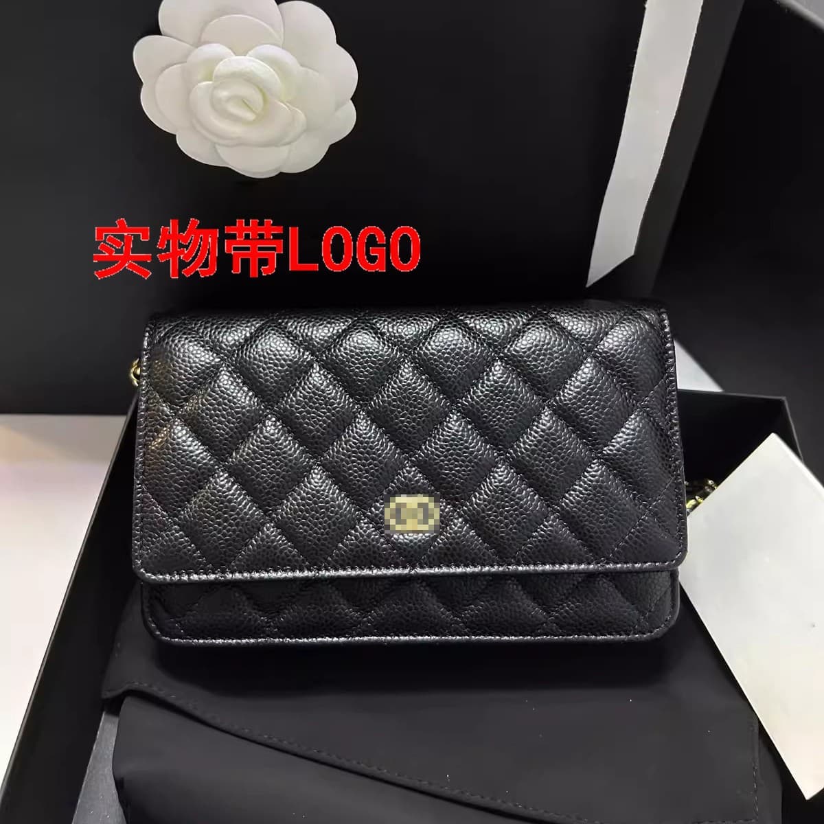High version of caviar fortune bag, WOC envelope bag, small fragrant style chain shoulder bag, messenger bag, rhombus bag