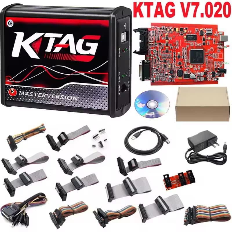 Cross-border exclusive KTAG V7.020 V2.25 red European version ECU reading and writing programmer