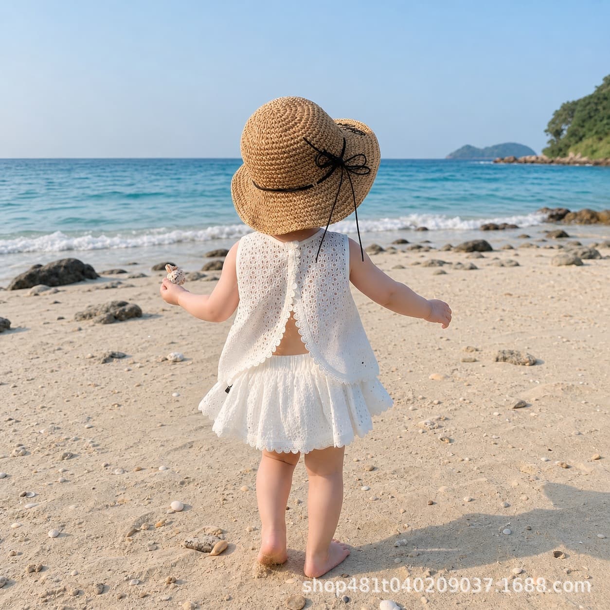 Girls Summer Clothes Sweet Hollow Back Vest Set 2026 Style Baby Summer Fashionable Trendy Backless Two-Piece Set