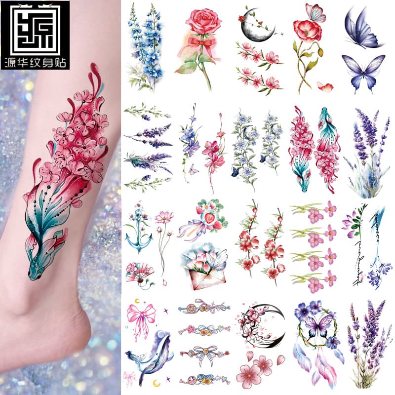 New waterproof tattoo stickers, factory in stock, customizable sets, supplied by TEMU Amazon factory