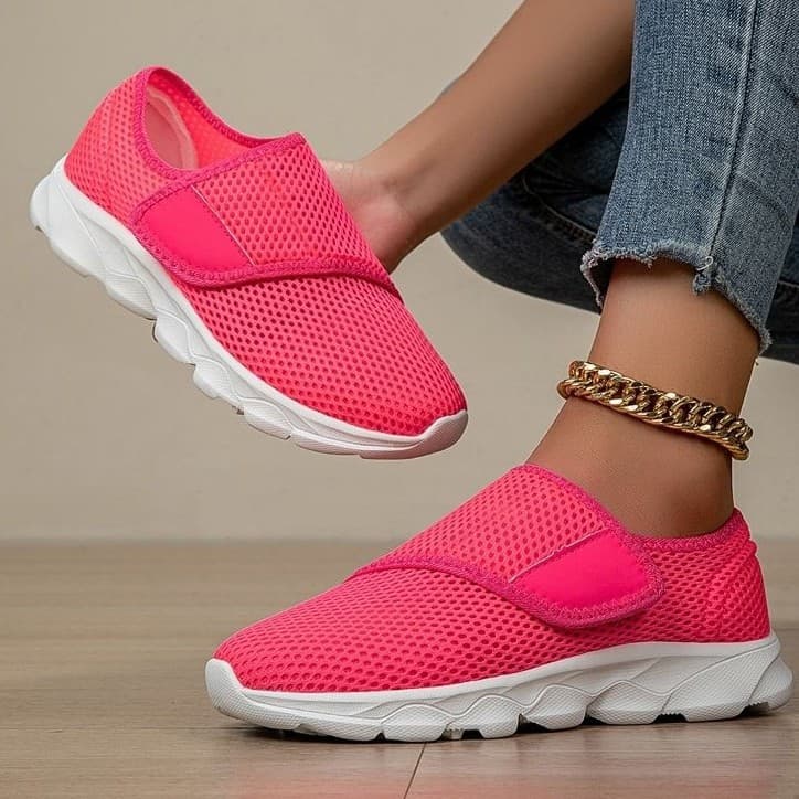 Cross-border Large Size Mesh Breathable Women's Casual Shoes Flat Loafers Slip-on Lightweight Comfortable Women's Leisure Shoes