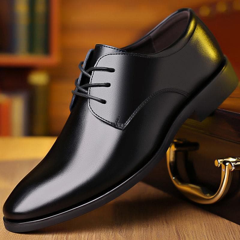 Men's Leather Shoes British Style Business Casual Trendy Work Driving Shoes Best Man Wedding