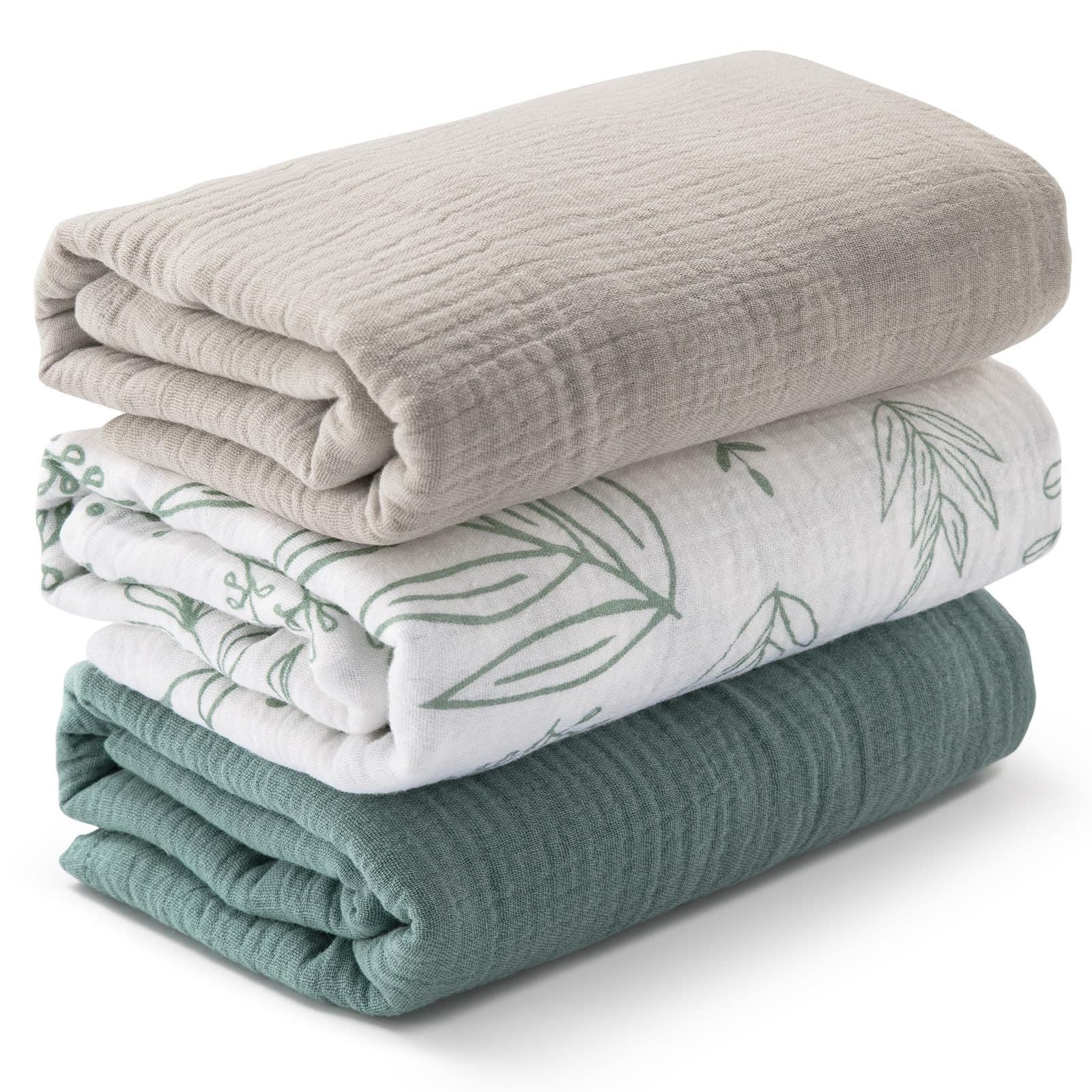 Muslin Swaddle Blanket for Baby Boys and Girls Breathable Skin Friendly Wrap Blanket Baby Throw Blanket Registration and Gift Blanket