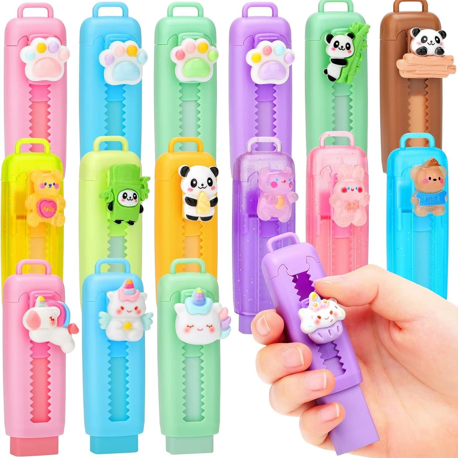 Cross-border Cartoon Push-Pull Eraser, Capybara Design, Student Drawing Exam Special Telescopic Eraser