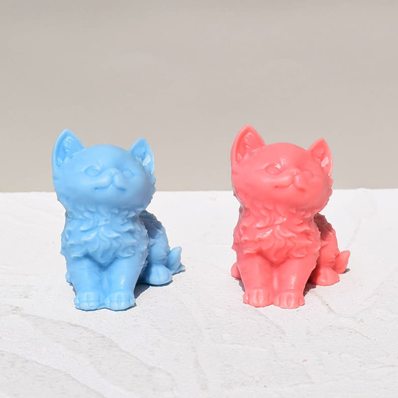 Sitting Cute Cat Aromatherapy Candle Mold DIY 3D Cat Epoxy Resin Plaster Scented Stone Ornament Silicone Mold