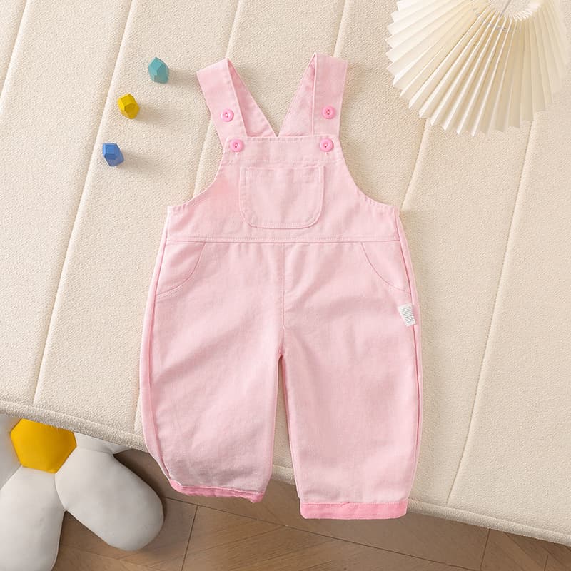Baby Toddler Soft Denim Overalls New Style Spring Autumn Fashionable Colorful Denim Overalls