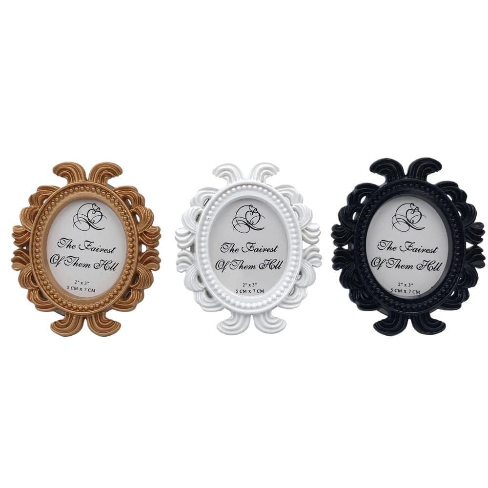Gold Oval Baroque Photo Frame Wedding Celebration Party Decoration Resin Material Gift for Couple Friends Family And Colleagues