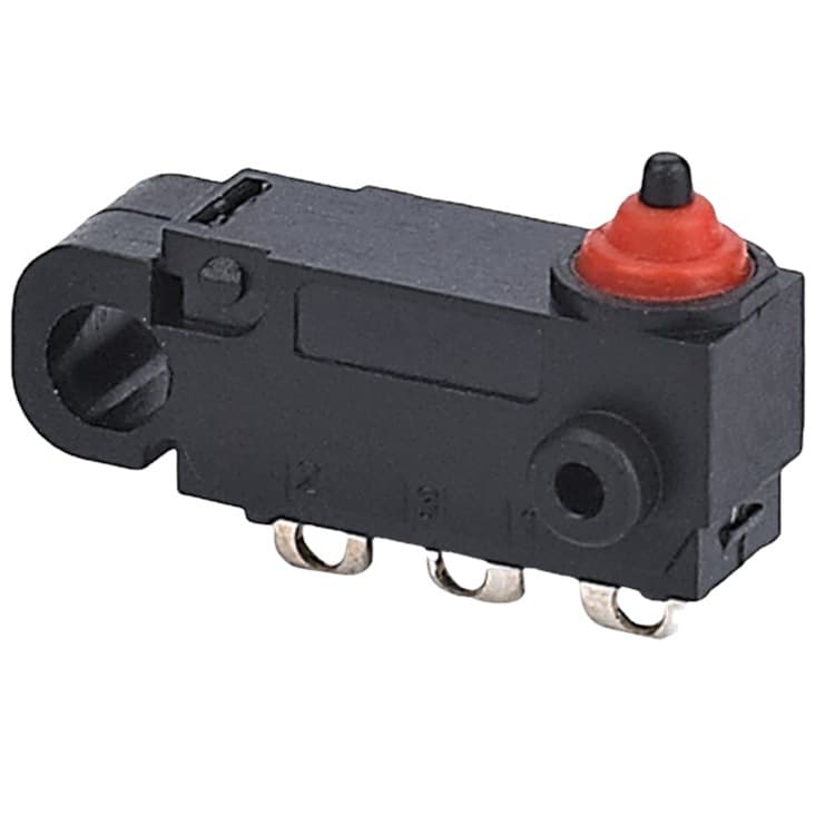 Small IP67 limit switch, round button micro switch 3-pin, mini micro tactile switch waterproof
