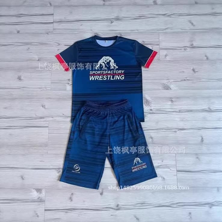 AliExpress Cross-Border Summer Best-Selling New MMA World Wrestling Championship Sports Short-Sleeve T-Shirt Set, In-Stock Wholesale
