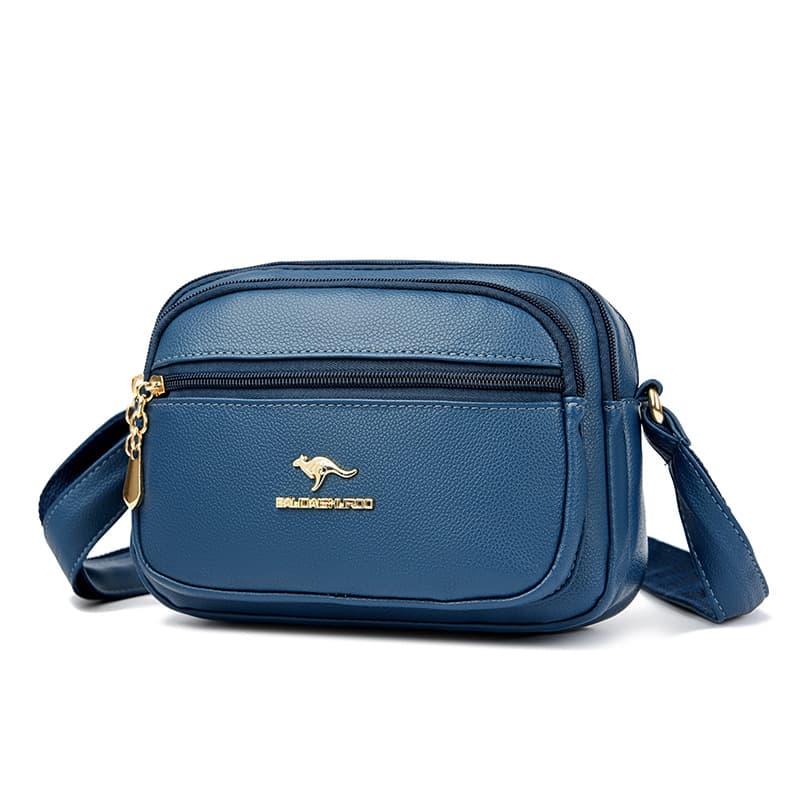 Soft Leather Multi-Layer Small Bag Women 2024 New Fashion Shoulder Crossbody Bag Middle-Aged Mom Ladies Phone Coin Purse