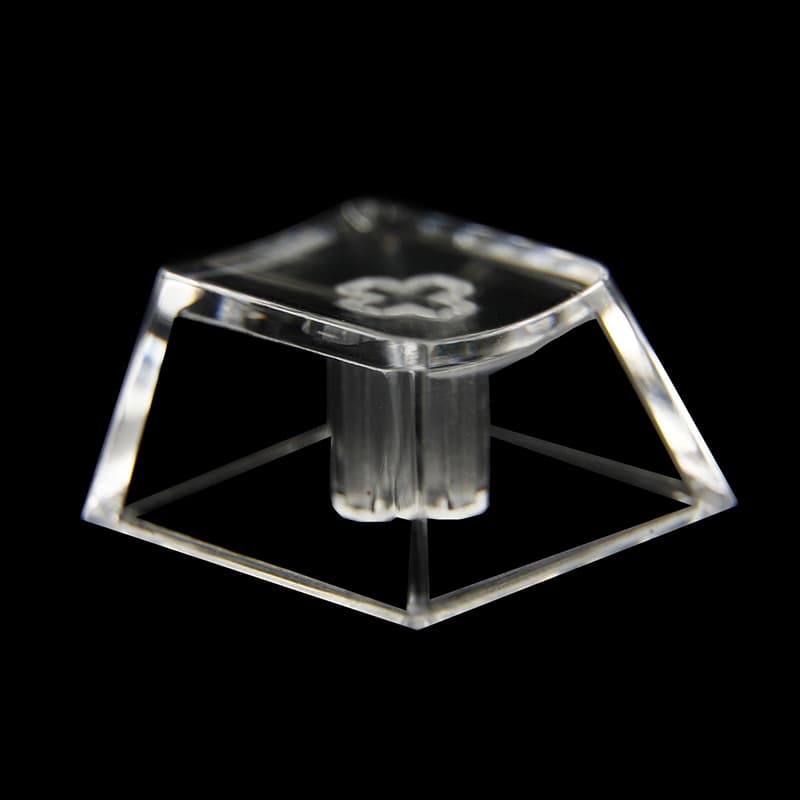 Original height R4 white/black 9.7mm high-transparency PC material mechanical keyboard with personalized transparent backlit keycaps.