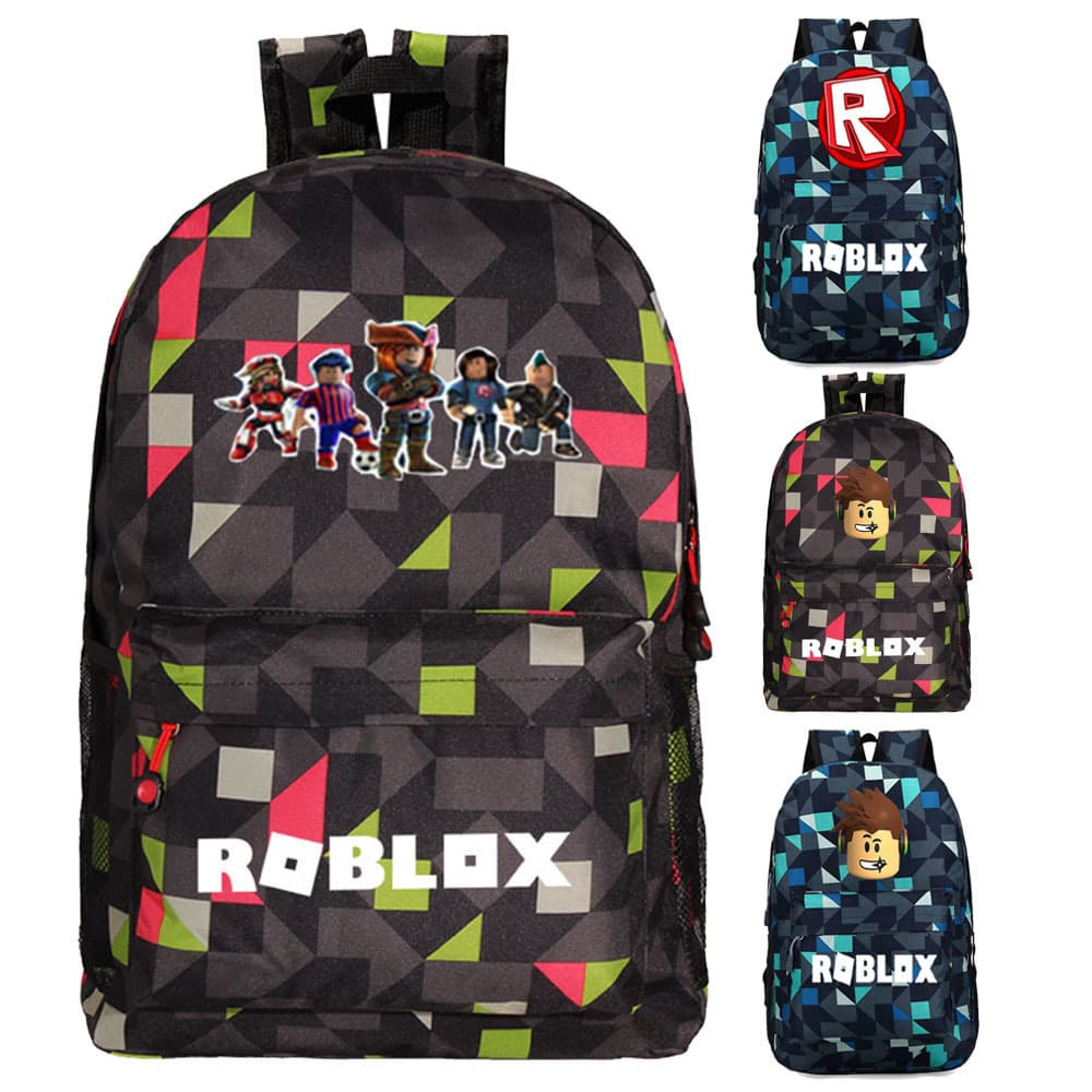 Cool Roblox Shaped Backpack For Men Women Casual Student Computer Laptop Bag Game Peripheral Double Shoulder Bag