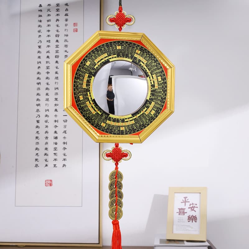 Drop Shipping Cross-border Luo Jing Tai Chi Gold Edge Bagua Mirror Convex Concave Craft Hanging Ornament