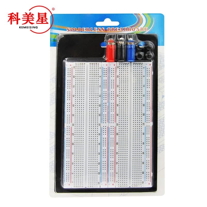 1660-Hole Experiment Breadboard Test Bench ZY-204 Two Combination Breadboard MB-102 Combination Board