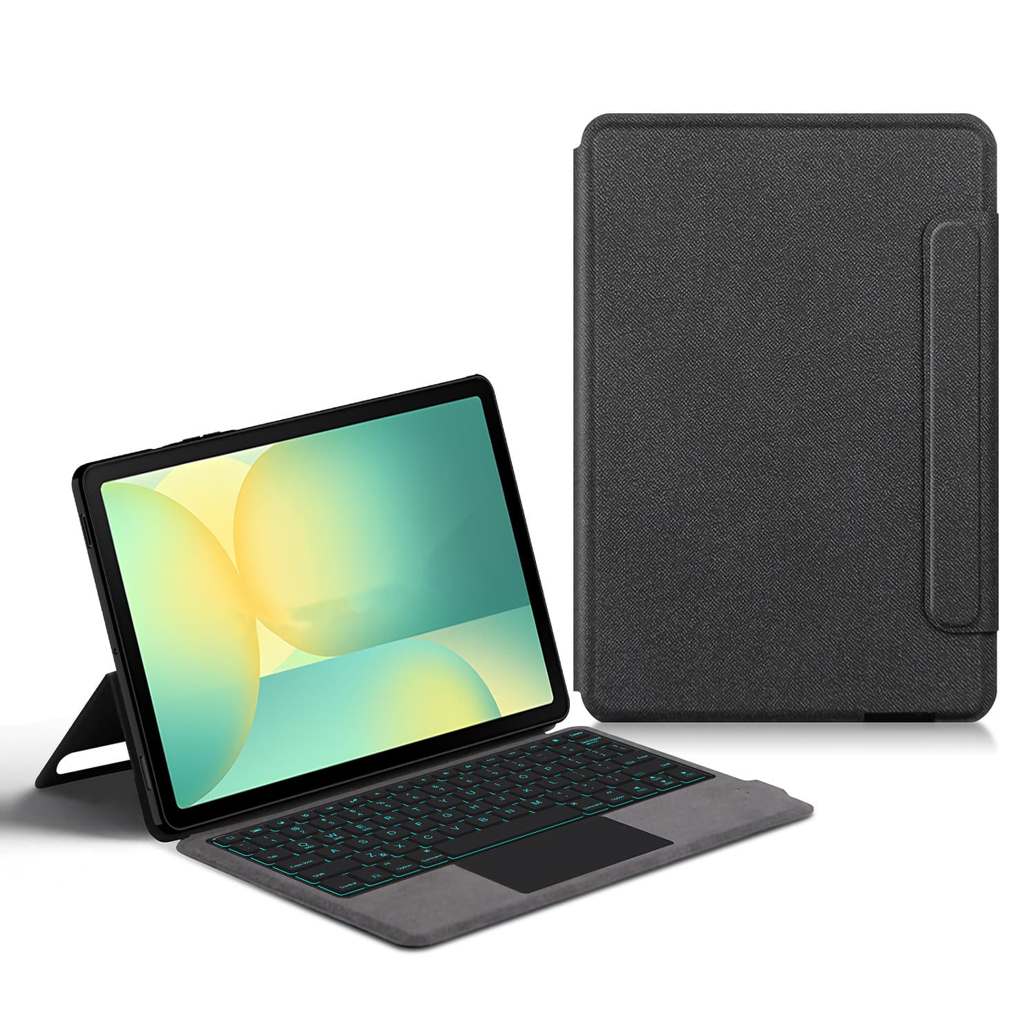Smart Bluetooth Keyboard Leather Case for Samsung Tab S10 lite Tablet S7/8/9FE All-in-One Keyboard Cover