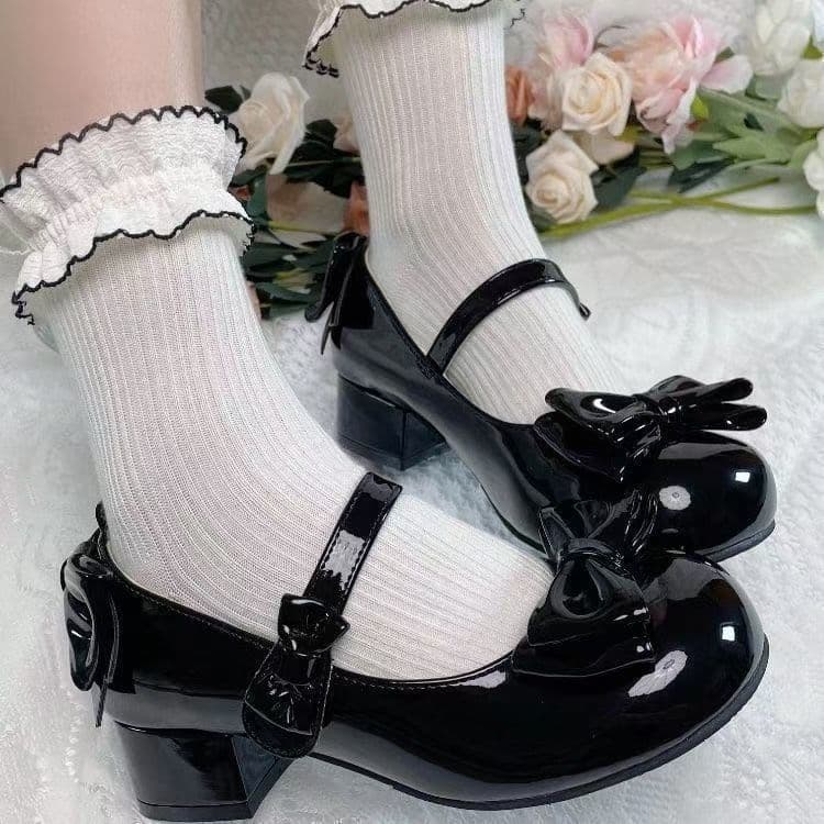 Shoes 2025 New Style Flats Low Heel French Elegant Girl Lolita Popular Retro Medium Heel Mary Jane Shoes Trendy