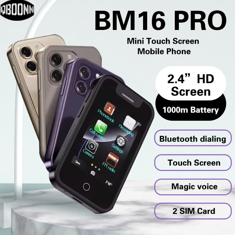 BM16pro Cross-border Bar Touch Screen Phone Dual SIM Dual Standby Keypad Phone Senior Phone Multi-language Factory Price