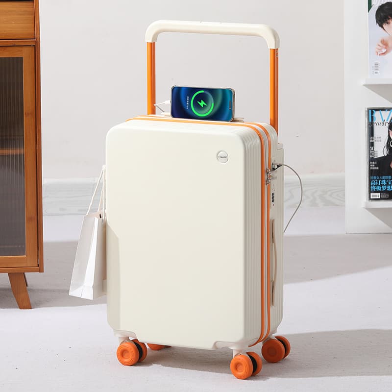 Wide Handle Luggage 20-Inch Carry-On Multifunctional Durable Large Capacity Suitcase for Students Travel Women Men