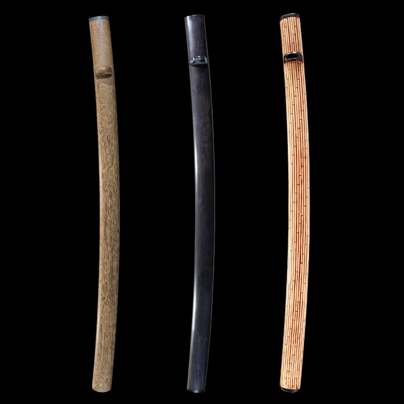 Foreign trade Japanese sword scabbard samurai fighting knife high-end solid wood scabbard black sandalwood wholesale suitable for 26-inch fighting knife