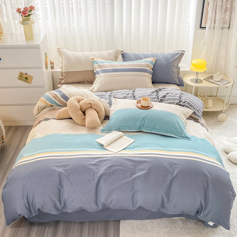 New Arrival 100% Cotton Simple Bedding Set 4-Piece, Pure Cotton Student Duvet Cover Sheet Set 3-Piece, Corporate Wholesale Gift