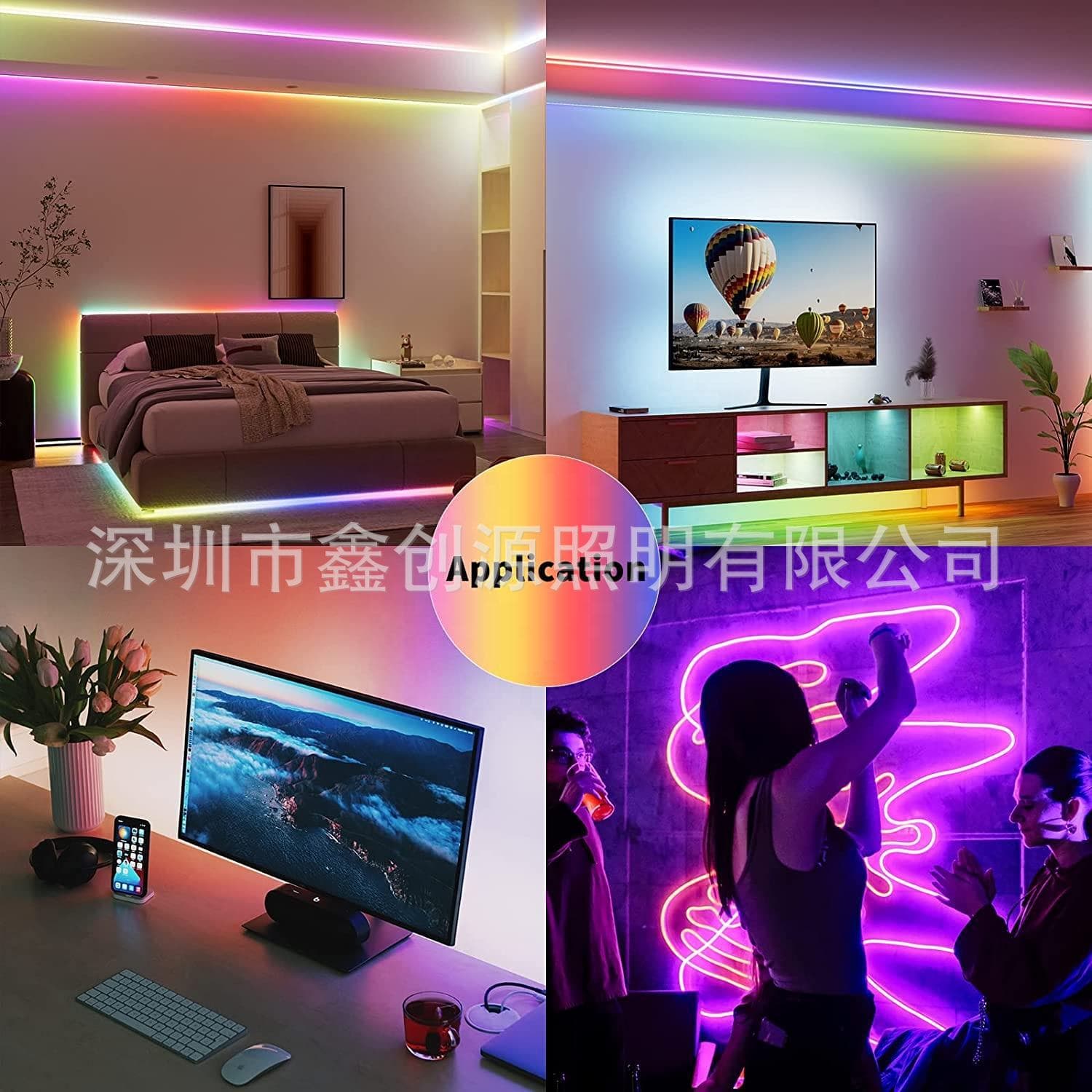 24V RGBCW Five-in-One Color-Chasing Flowing Addressable Programmable Engineering Running Light Strip RGBCCT