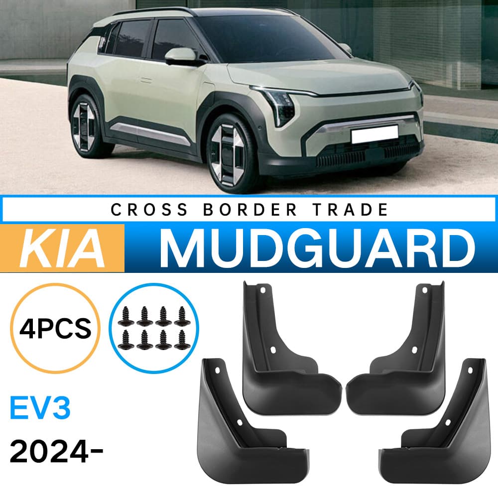 Aiwollde Soft Plastic Mudguard for Kia EV3 2024 Car Tire Mudguard Modification Anti-Fly Splash Sandstone Scratch Protection