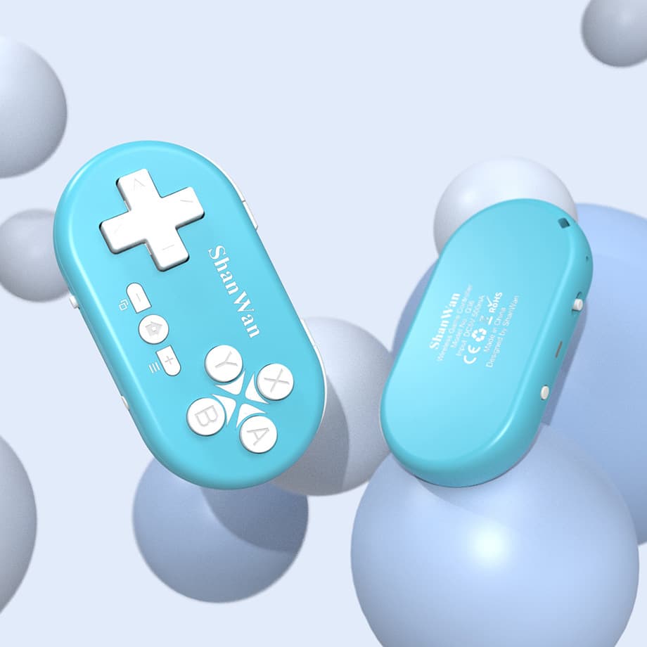ShanWan Q36 Mini Game Controller Bluetooth Connection Switch One-Key Wake PS3/PS4/PC Cross-Border