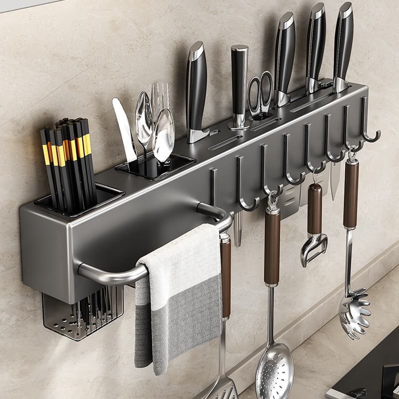 Chaozhou Kitchen Storage Rack No-drill Modern Minimalist Wall-mounted Knife and Cutting Board Holder