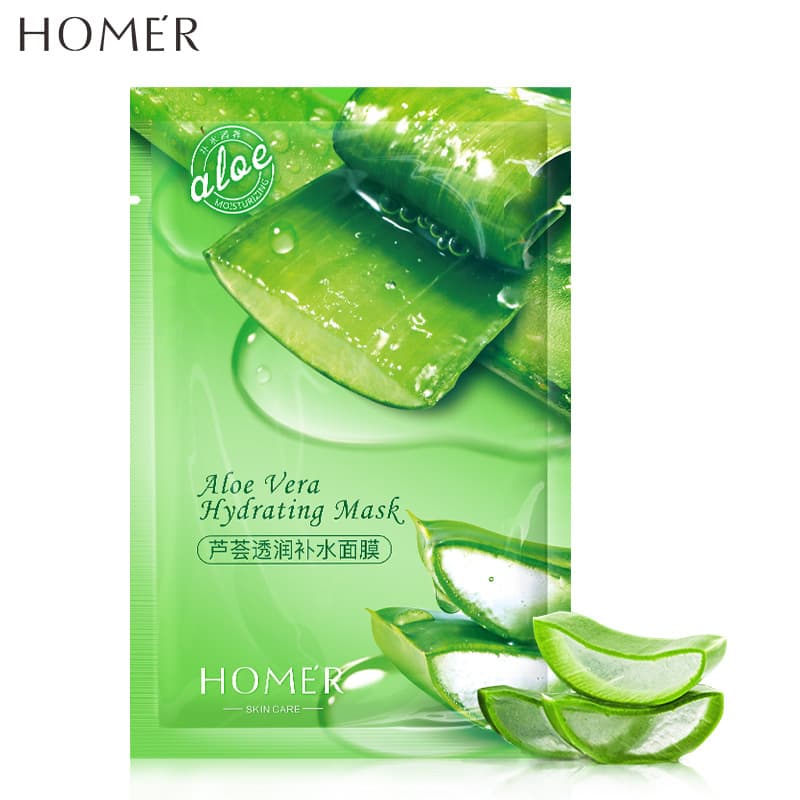 Korean Beauty Aloe Vera Moisturizing Hydrating Mask Hyaluronic Acid Seaweed Mask Moisturizing Silk Skin Care Products Cosmetics Wholesale