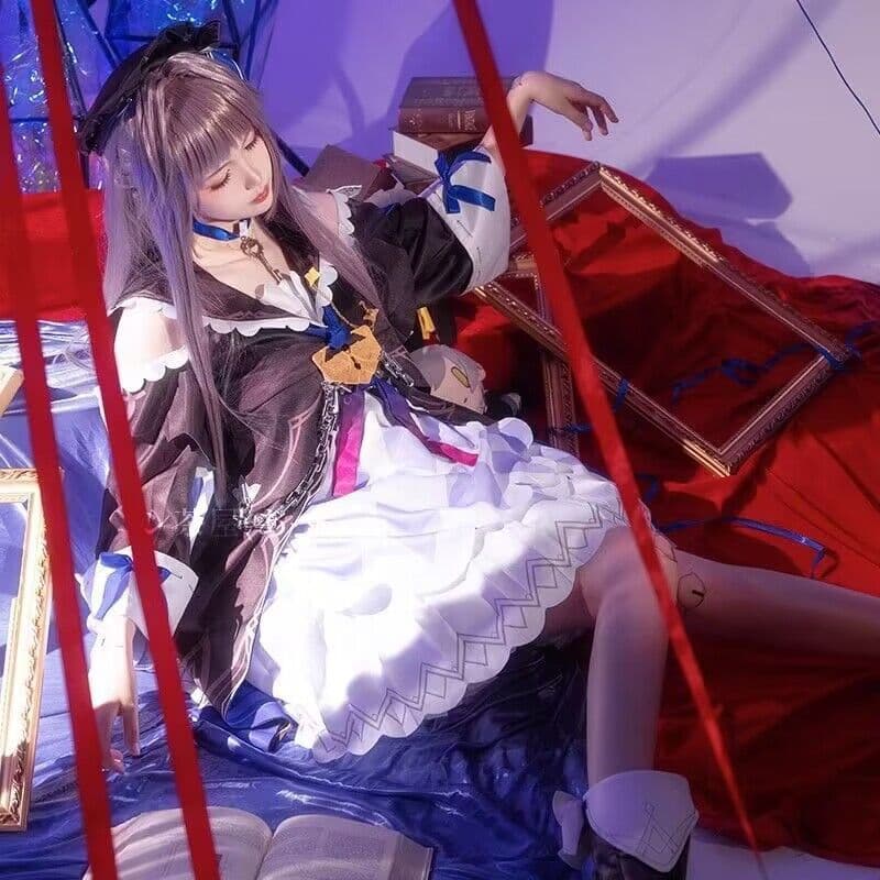 Broken 3 Star Dome Railway Cos Clothing Black Tower Cosplay Women's Game Dress Cute Lolita