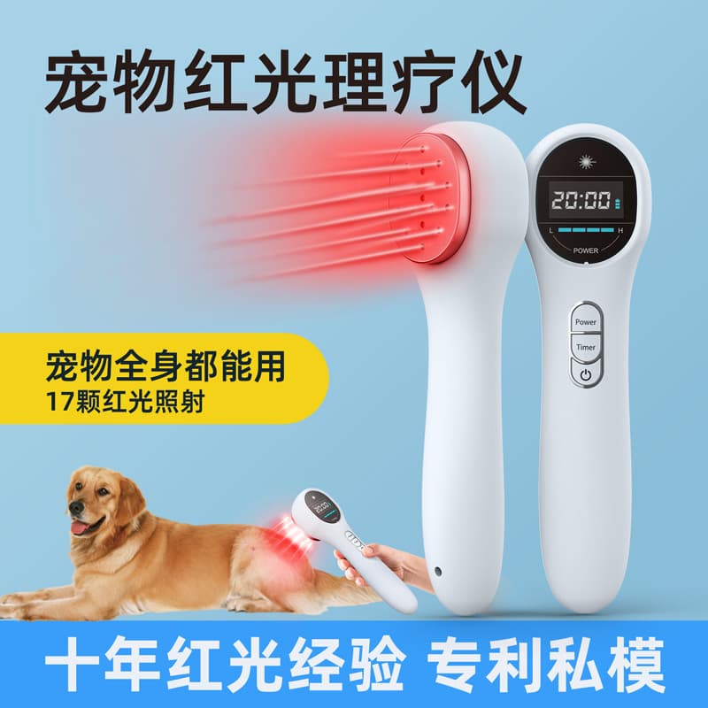 Yindan red light therapy device Amazon USB rechargeable handheld semiconductor infrared 650nm pet version 808nm therapy