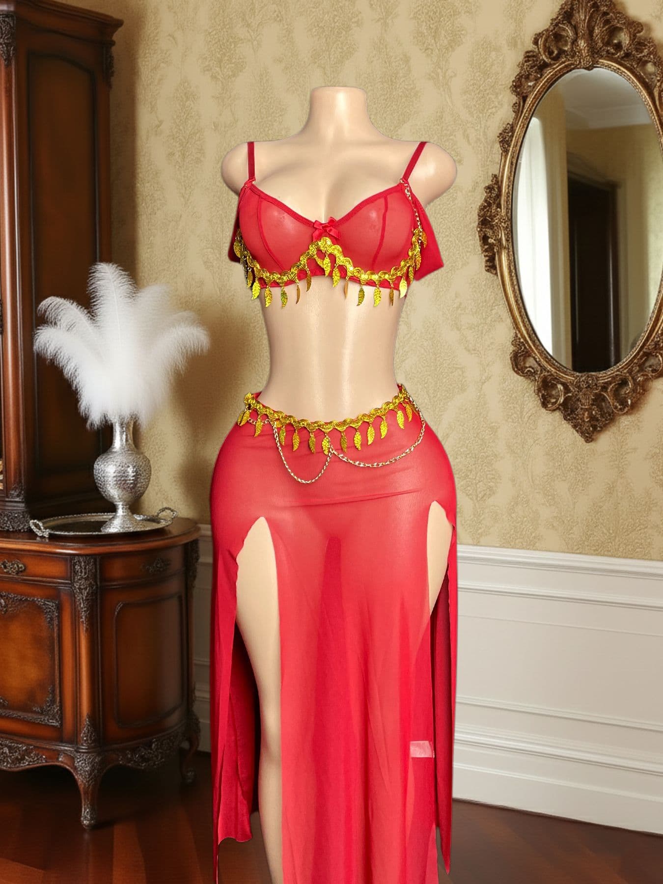 New Best-Selling Cross-Border Sexy Lingerie Pure Desire Temptation Costume Exotic Princess Two-Piece Dancer Hot Sleepwear