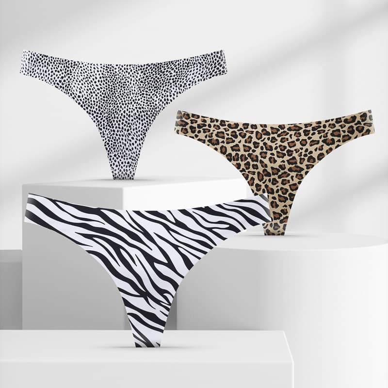 Seamless Ice Silk Women's Low-Rise Breathable One-Piece Bikini Triangle Panties