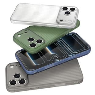 Cross-border Corrugated TPU Large Window Case for iPhone 17 Pro Max, Skin-feel Transparent Frosted, 17 Pro Max Soft Protective Case