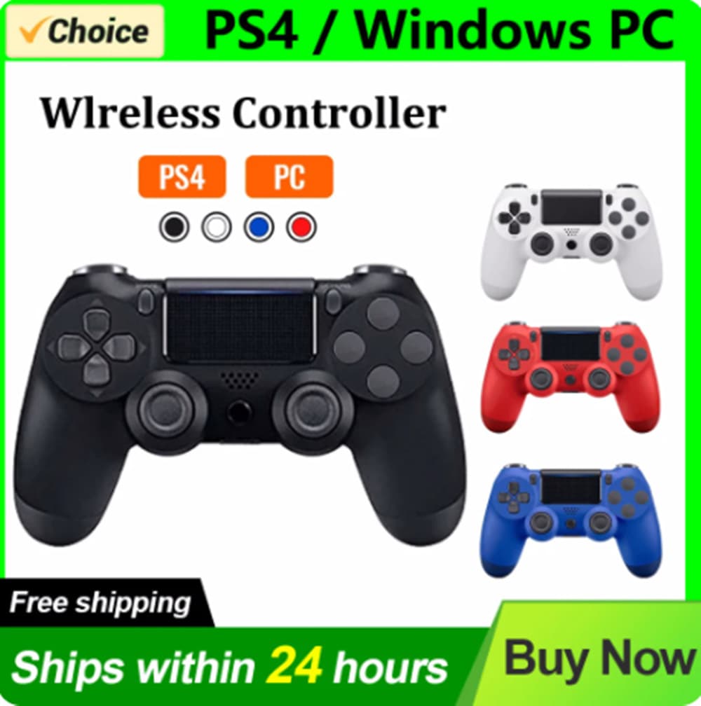 Cross-border Hot Selling PS4 Controller Wireless Bluetooth with USB Cable Six-Axis Vibration PS4 Game Controller