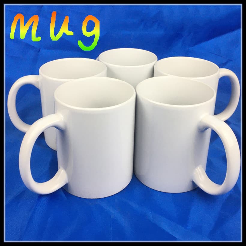 Ceramic Coated Cup Heat Transfer 11oz White Cup Coated Sublimation Cup AAA Grade Ceramic Mug Print Logo