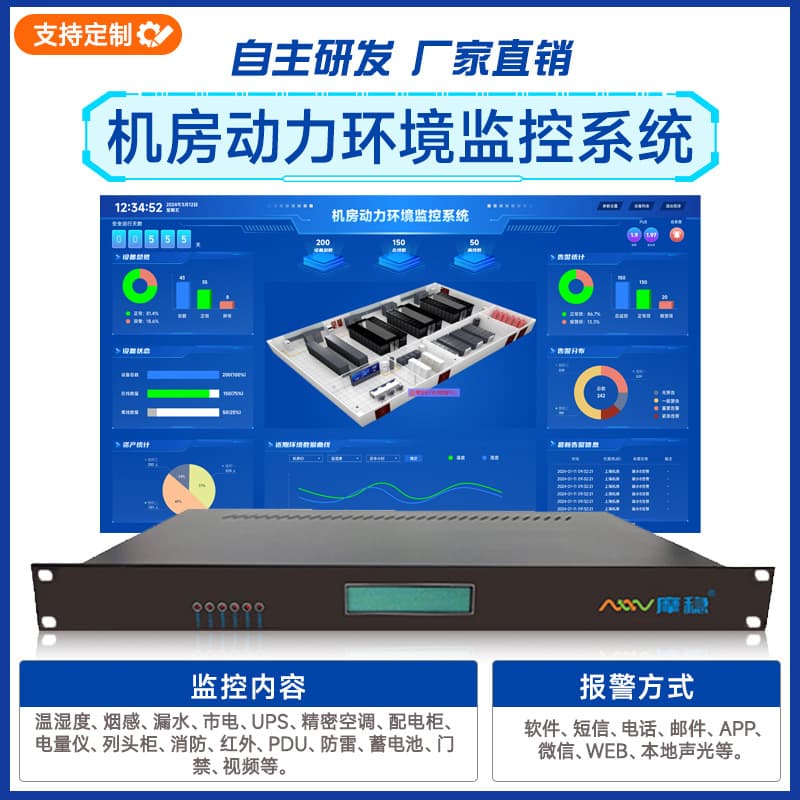 Computer room power environment monitoring system Environmental control Dynamic environmental monitoring Monitoring SMS APP WeChat alarm