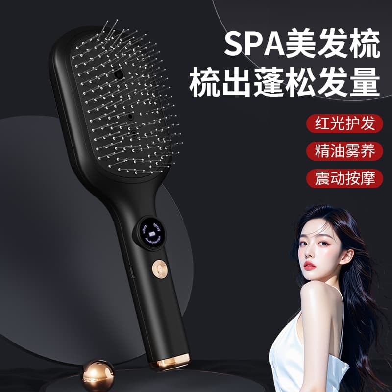 New Comb Essential Oil Mist Care Massage Comb Atomizing Liquid Guide Negative Ion Soothing Stress Relief Head Air Cushion Massage Comb