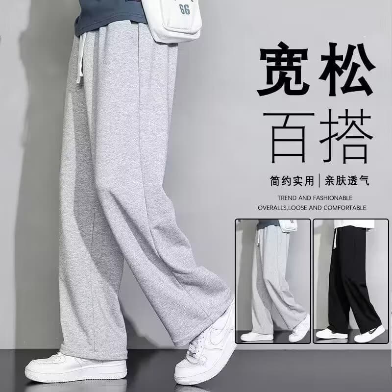 Plus size plus size sweatpants men's trendy brand straight loose summer thin style drape versatile sports casual long pants