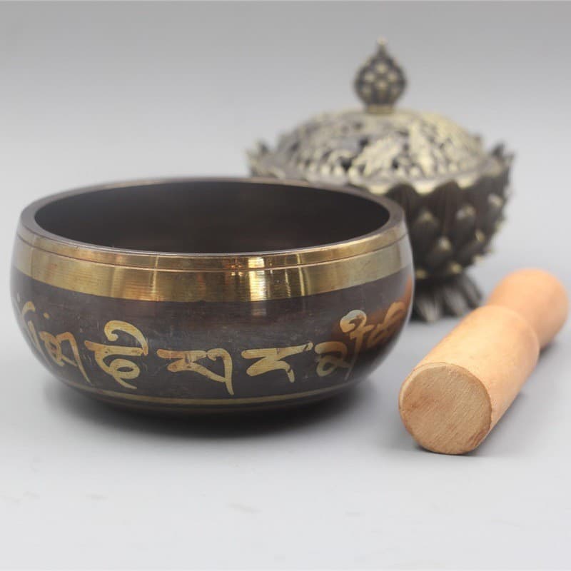 Handmade Sound Copper Meditation Bowl Buddhist Sound Bowl Copper Empty Yoga Therapy Ornament