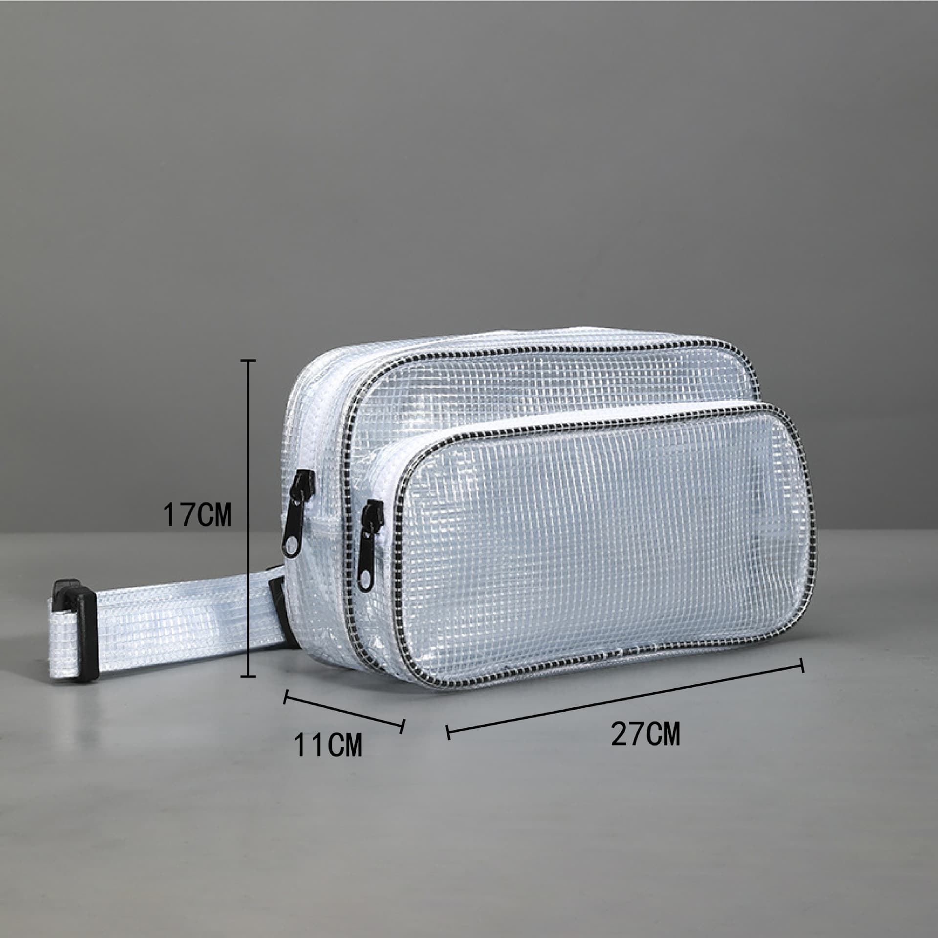 27*17*11 Korean Version Cold-Resistant Anti-Static Grid Bag PVC Dust-Free Waist Bag Antistatic Fab Bag