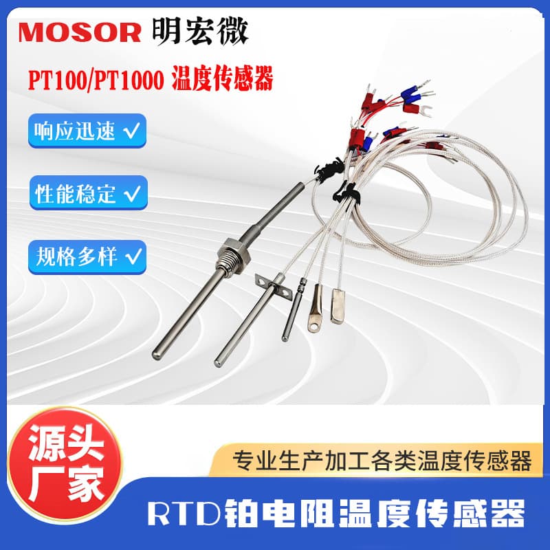 Pt100 Temperature Sensor Temperature Measurement Probe Sheathed Platinum Thermal Resistor German Pt1000 Temperature Transmitter Special
