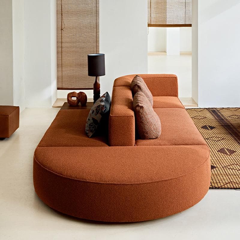 Wabi-sabi style double-sided backrest modular sofa villa living room large flat floor clothing store club special-shaped fabric sofa