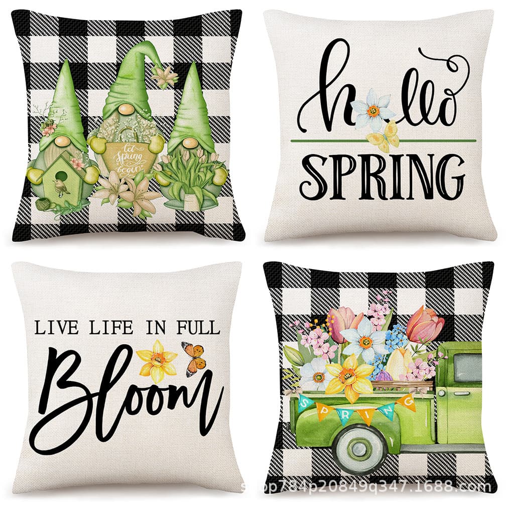 2025 New Spring Collection Truck Print Pillowcase, Car Sofa Letter Backrest Cushion Cover, Bedroom Pillow Wholesale