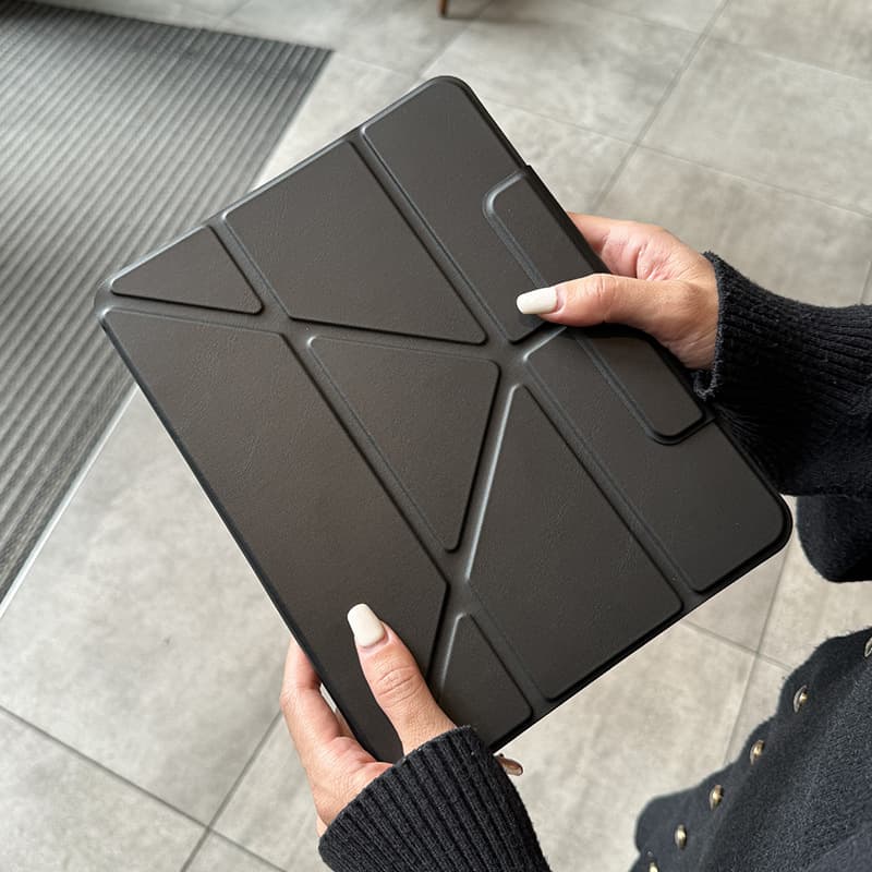 Compatible with Apple iPad Pro Case Anti-Bend Air 8 Buckle 3+Y Soft Silicone 10.2 Generation Trifold Tablet Drop Case