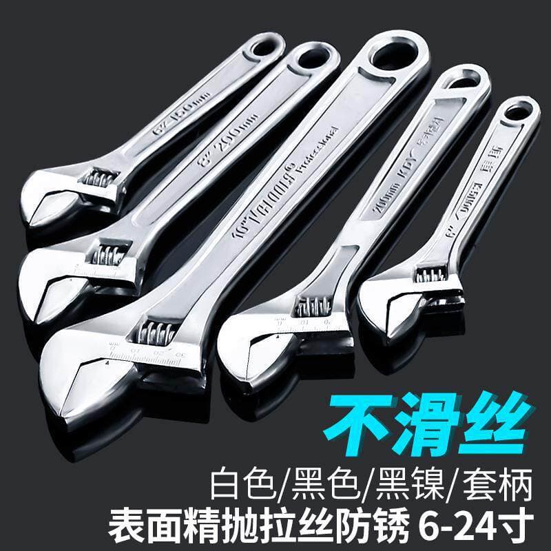 Adjustable Wrench Tool, Open-End Plumbing Wrench, Multi-Function Large Opening, Short Handle, Ultra-Thin