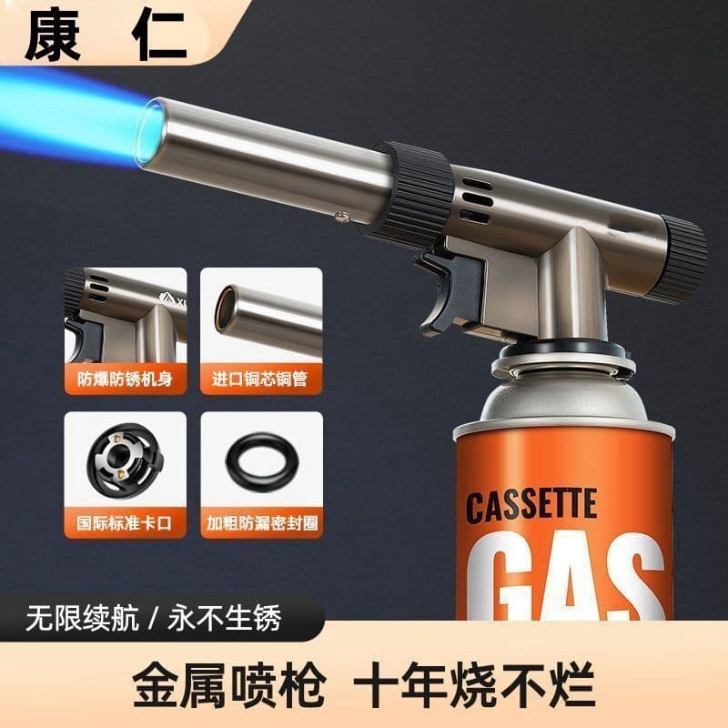 Flame Gun Portable Welding Torch Pig Hair Burner Tool Cartridge Torch Barbecue Igniter Home Use Flame Gun Baking Windproof