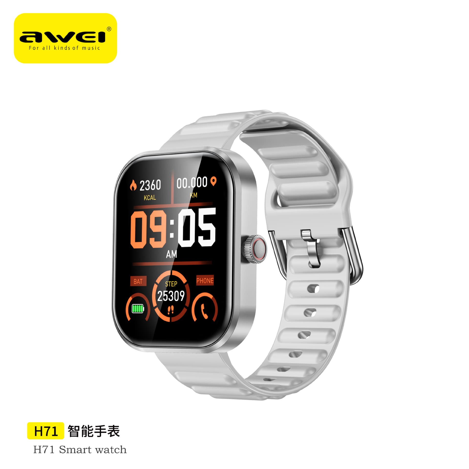 Awei Bluetooth Phone Watch Cross-border Adult Sleep Quality Heart Rate Blood Oxygen Monitoring Running Sports Smart Watch
