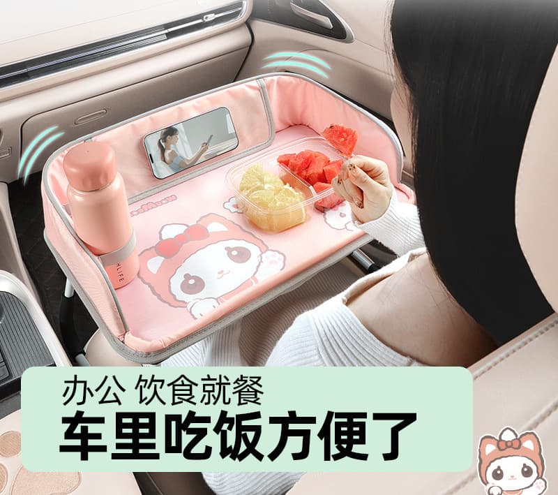 ManCai Foldable Car Tray, Passenger Seat Dining Solution, and Sturdy Computer Stand for Vehicle Use